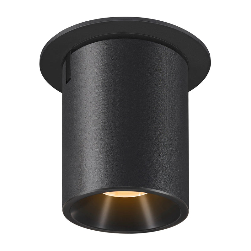 NUMINOS PROJECTOR L recessed ceiling light, 3000 K, 20°, cylindrical, black / black
