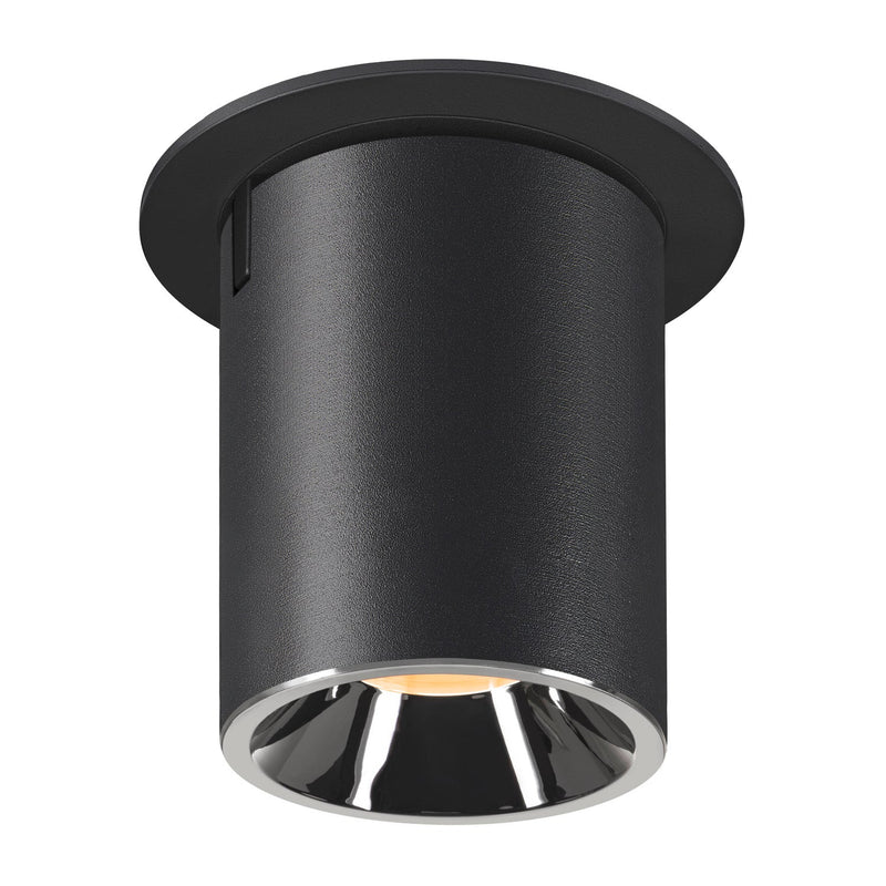 NUMINOS PROJECTOR L recessed ceiling light, 3000 K, 20°, cylindrical, black / chrome
