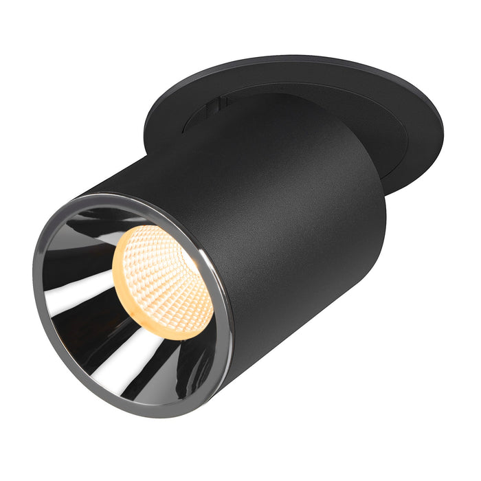 NUMINOS PROJECTOR L recessed ceiling light, 3000 K, 40°, cylindrical, black / chrome