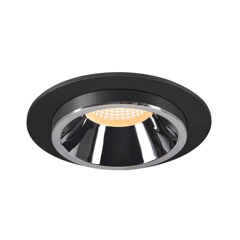NUMINOS PROJECTOR L recessed ceiling light, 3000 K, 40°, cylindrical, black / chrome
