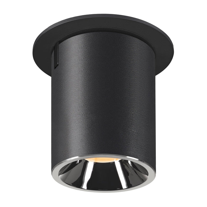 NUMINOS PROJECTOR L recessed ceiling light, 3000 K, 40°, cylindrical, black / chrome