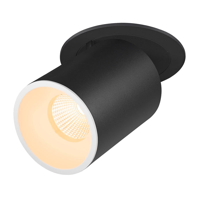NUMINOS PROJECTOR L recessed ceiling light, 3000 K, 55°, cylindrical, black / white
