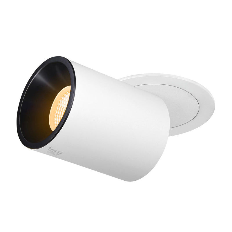 NUMINOS PROJECTOR L recessed ceiling light, 3000 K, 20°, cylindrical, white / black