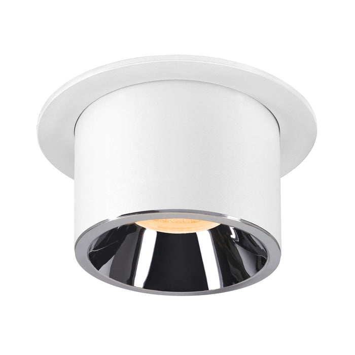 NUMINOS PROJECTOR L recessed ceiling light, 3000 K, 20°, cylindrical, white / chrome