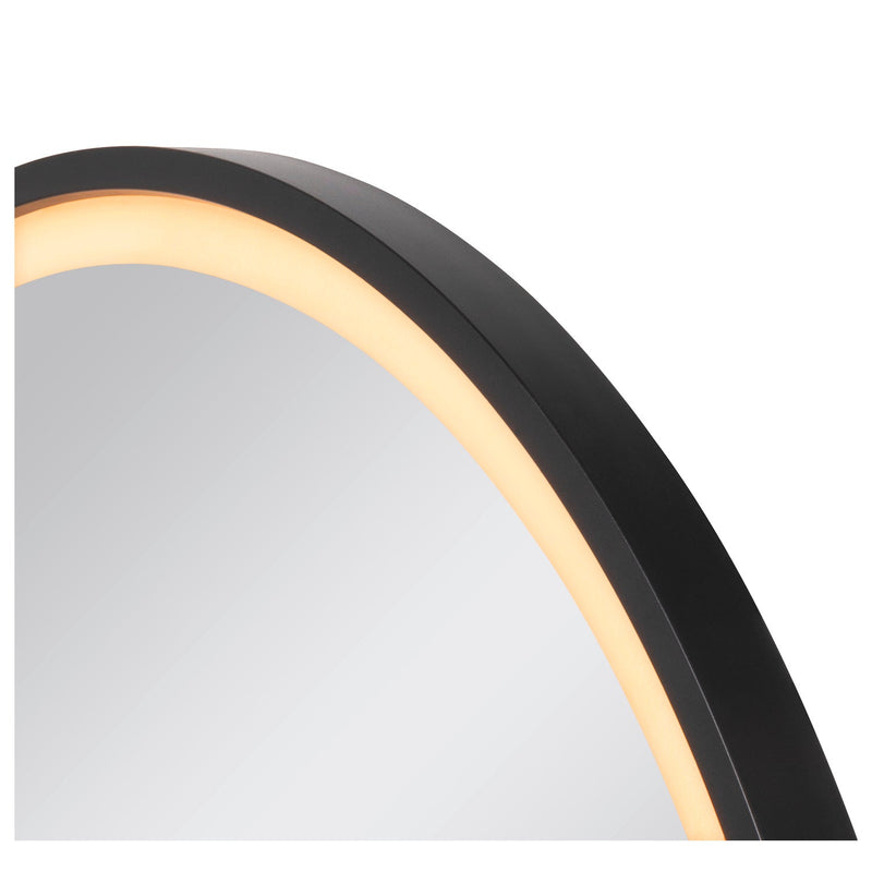 TRUKKO 60 mirror Ø 60 cm, chrome, black edge