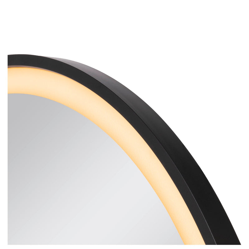 TRUKKO 80 mirror Ø 80 cm, chrome, black edge