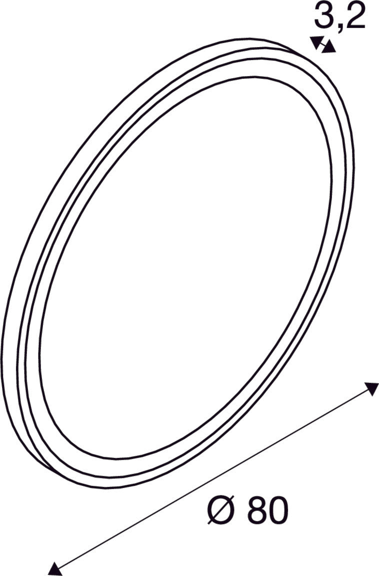 TRUKKO 80 mirror Ø 80 cm, chrome, black edge