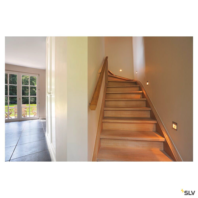 FRAME CURVE, recessed fitting, LED, 3000K, square, silver-grey, incl. leaf springs