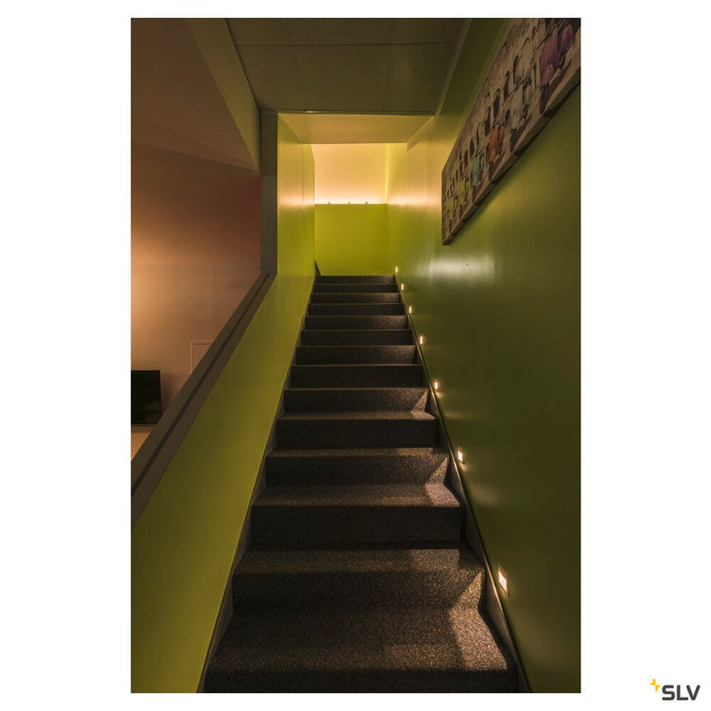 FRAME CURVE, recessed fitting, LED, 3000K, square, silver-grey, incl. leaf springs