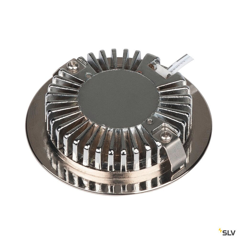 DL 126, recessed fitting, LED, 2700K, round, brushed metal, 2.8W