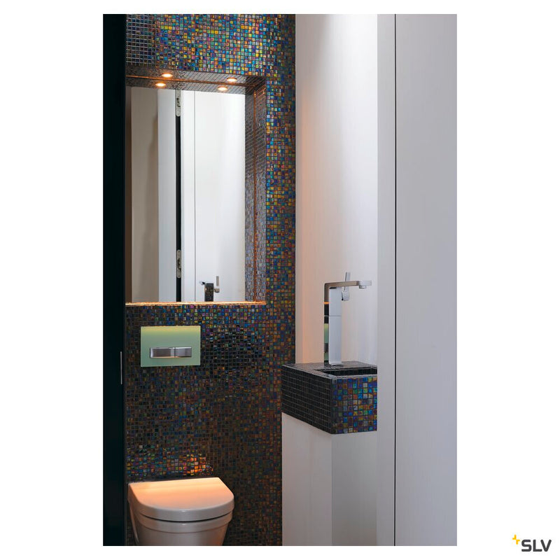 DL 126, recessed fitting, LED SMD, 3000K, round, chrome, max. 3W, incl. leaf springs