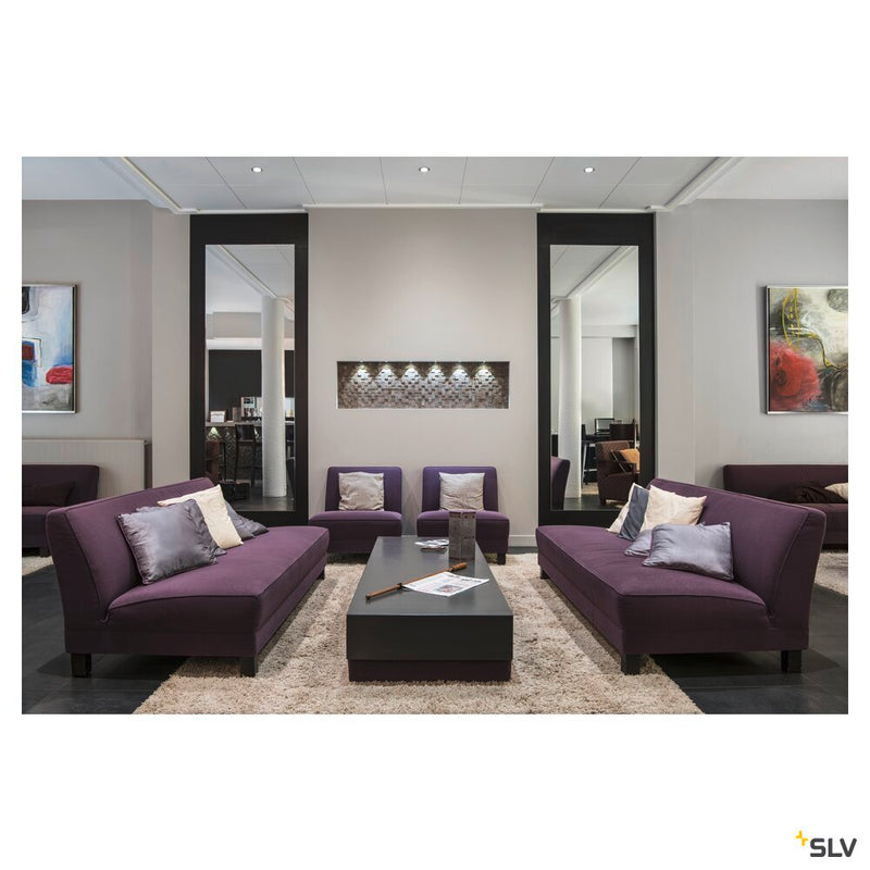 DEKLED, recessed fitting, LED, 3000K, round, silver metallic, 1W