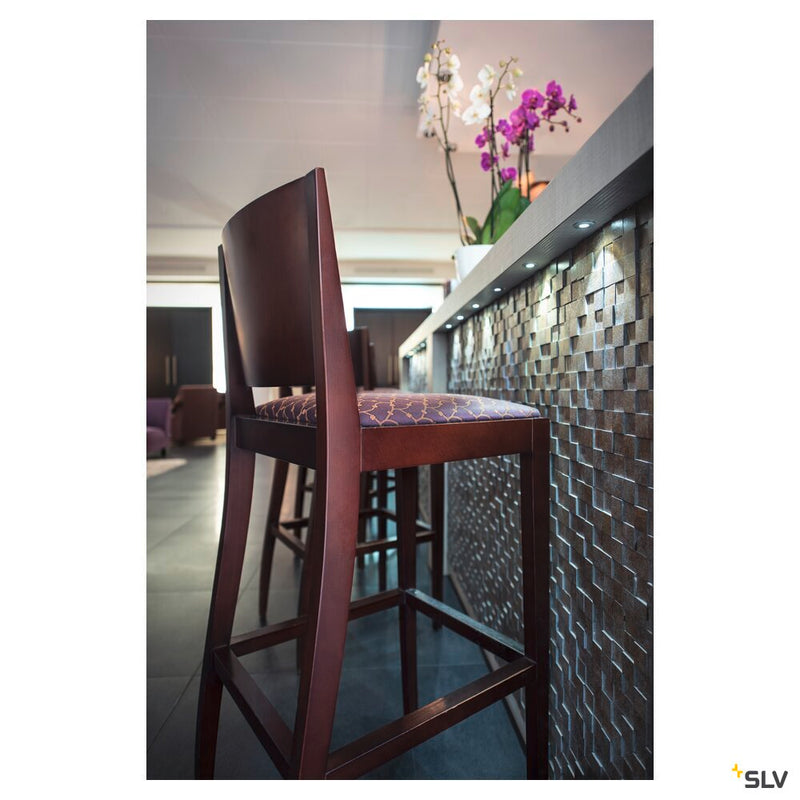 DEKLED, recessed fitting, LED, 3000K, round, silver metallic, 1W