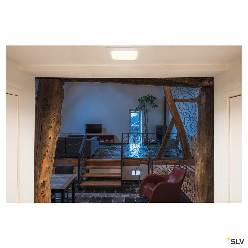 VERLUX, recessed fitting, LED, 3000K, matt white, L/B/T 13.5/13.5/7.5 cm, 20W