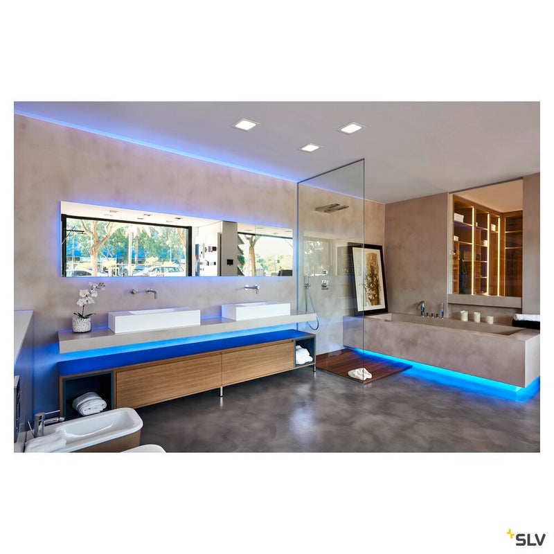 VERLUX, recessed fitting, LED, 3000K, matt white, L/B/T 19/19/10 cm, 28W