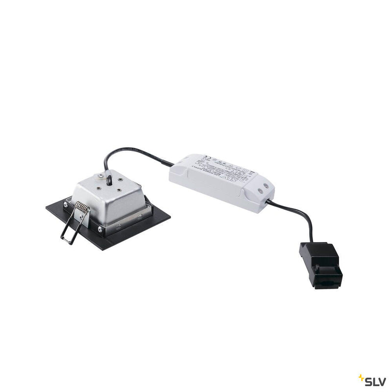 FRAME BASIC recessed fitting, LED, 3000K, matt black, SET, 9.4W, incl. driver