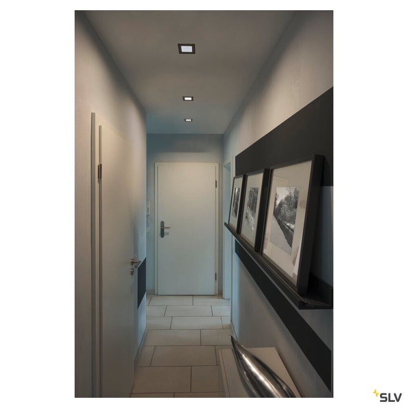 FRAME BASIC recessed fitting, LED, 3000K, matt black, SET, 9.4W, incl. driver