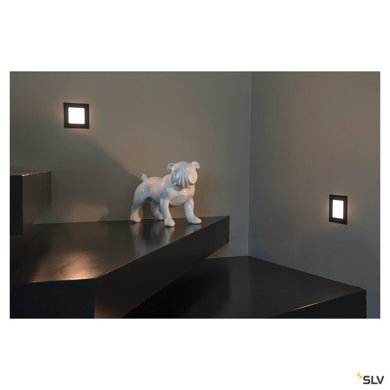 FRAME BASIC recessed fitting, LED, 3000K, matt black, SET, 9.4W, incl. driver