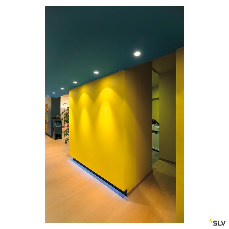 HORN 1 recessed fitting, QPAR51, single-headed, round, matt white, max. 50W, incl. clip springs