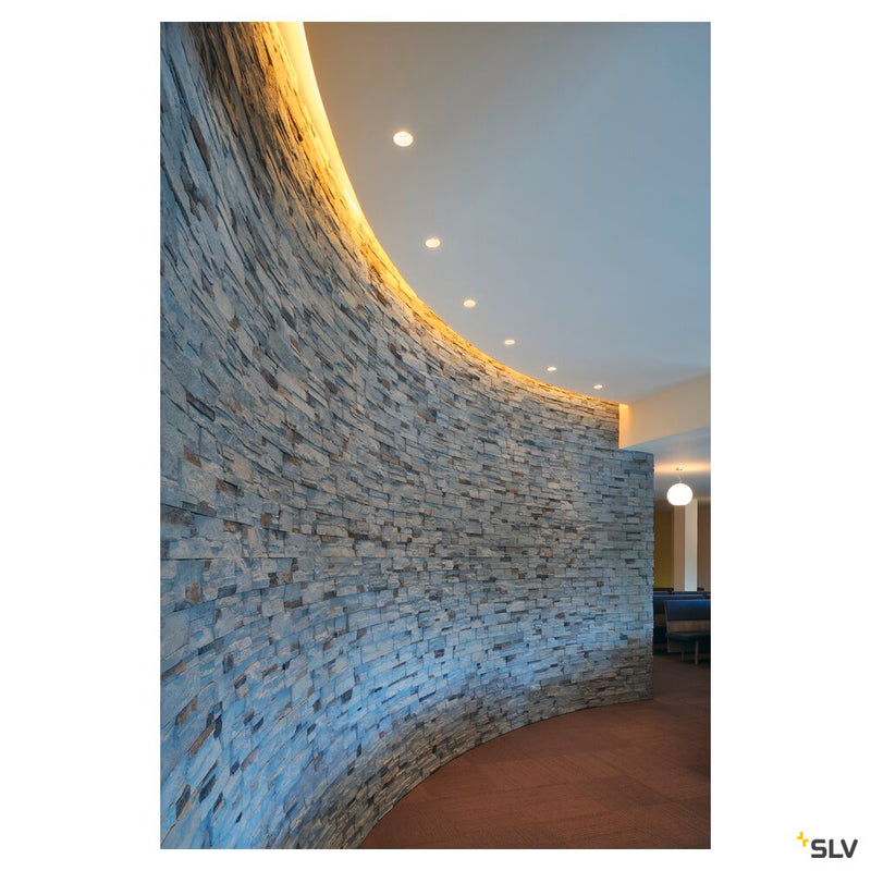 HORN 1 recessed fitting, QPAR51, single-headed, round, matt white, max. 50W, incl. clip springs