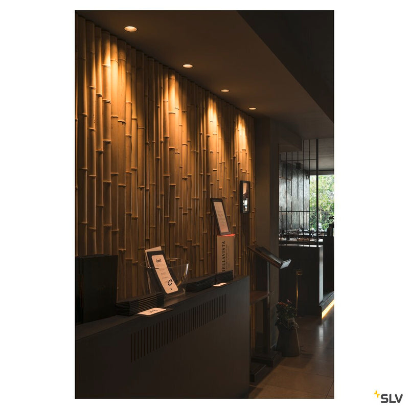 HORN-O, recessed fitting, QPAR51, round, matt black, max. 50W, incl. clip springs