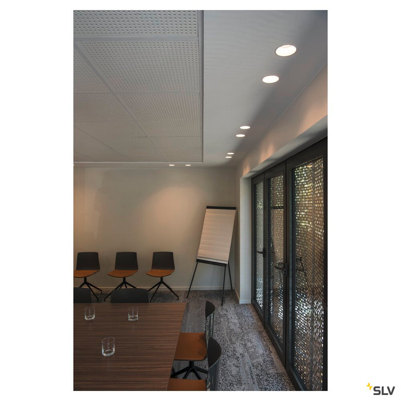 HORN-O, recessed fitting, QPAR51, round, matt white, max. 50W, incl. clip springs