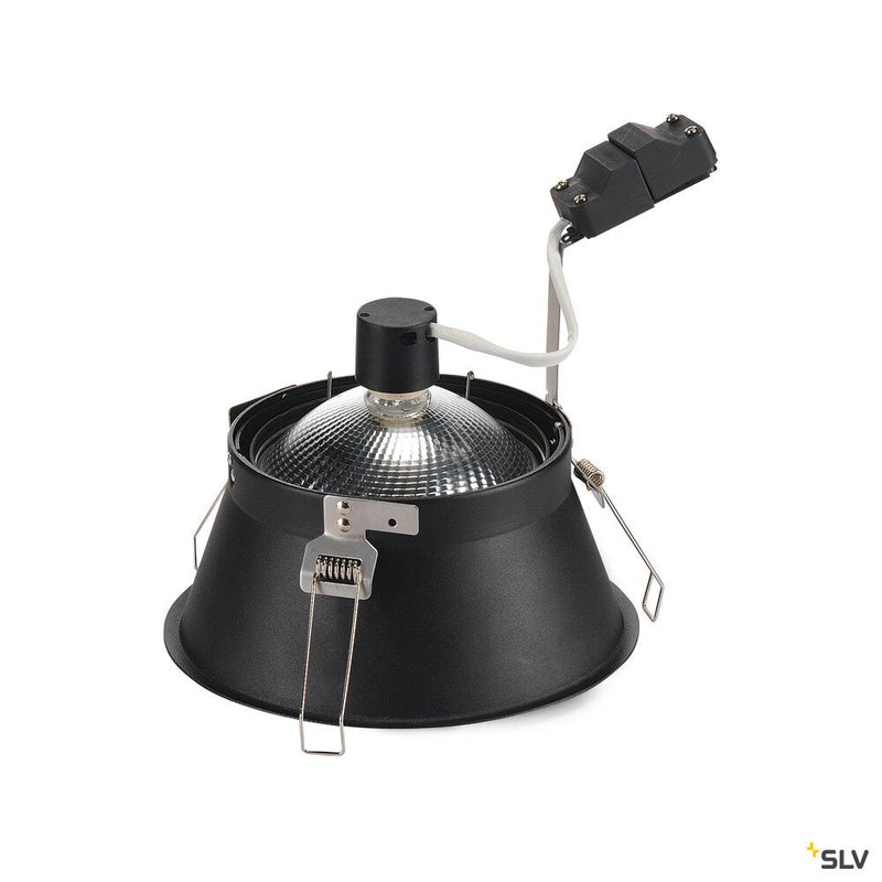 HORN-T, recessed fitting, QPAR111, round, black, max. 75W