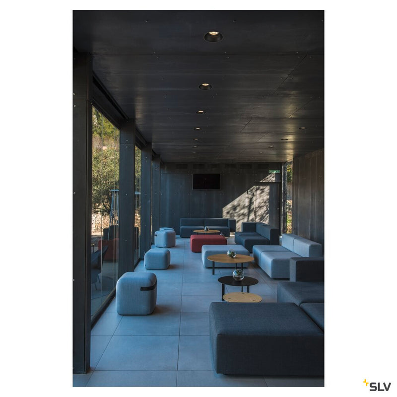 HORN-T, recessed fitting, QPAR111, round, black, max. 75W