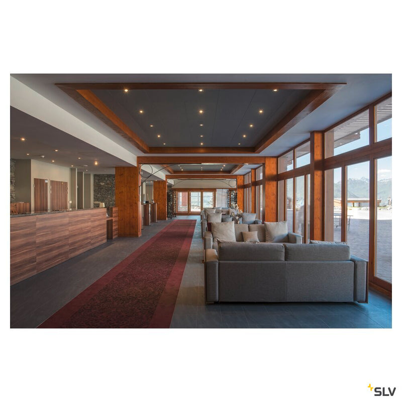 NEW TRIA XL, recessed fitting, QPAR51, square, brushed aluminium, max. 50W, incl. clip springs