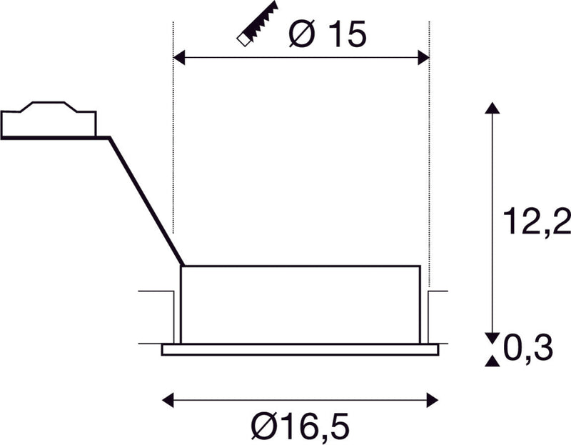 NEW TRIA 1 recessed fitting, single-headed, QPAR111, round, matt white, max. 75W, incl. leaf springs