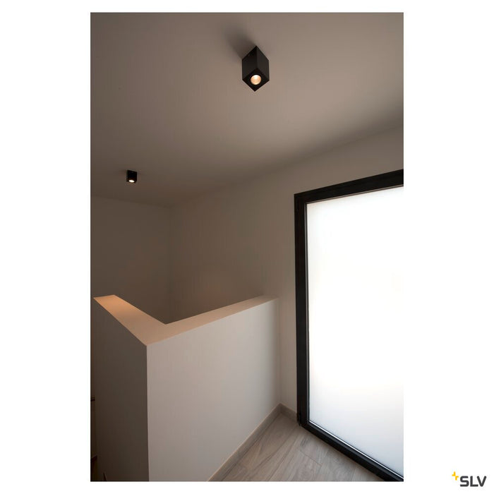 TRILEDO SQUARE CL ceiling light, LED, 3000K, square, matt black, 38°, 6.2W, incl. driver