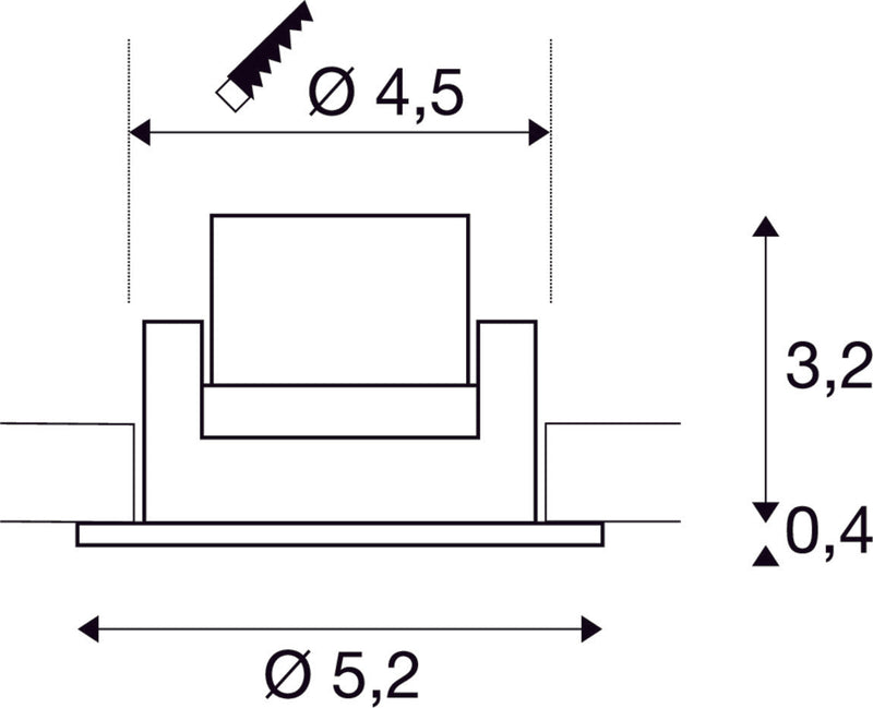 NEW TRIA MINI SET recessed fitting, LED, 3000K, round, brushed aluminium, 30°, incl. driver, clip springs