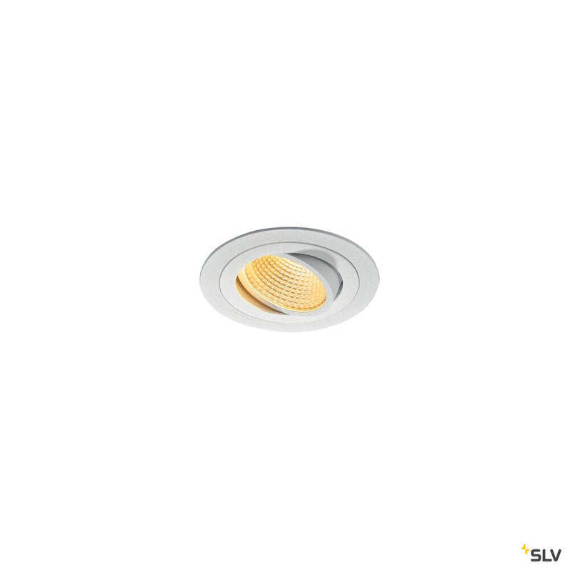 NEW TRIA 1 SET recessed fitting, LED, 2700K, round, white, 38°, 16W incl. driver, clip springs