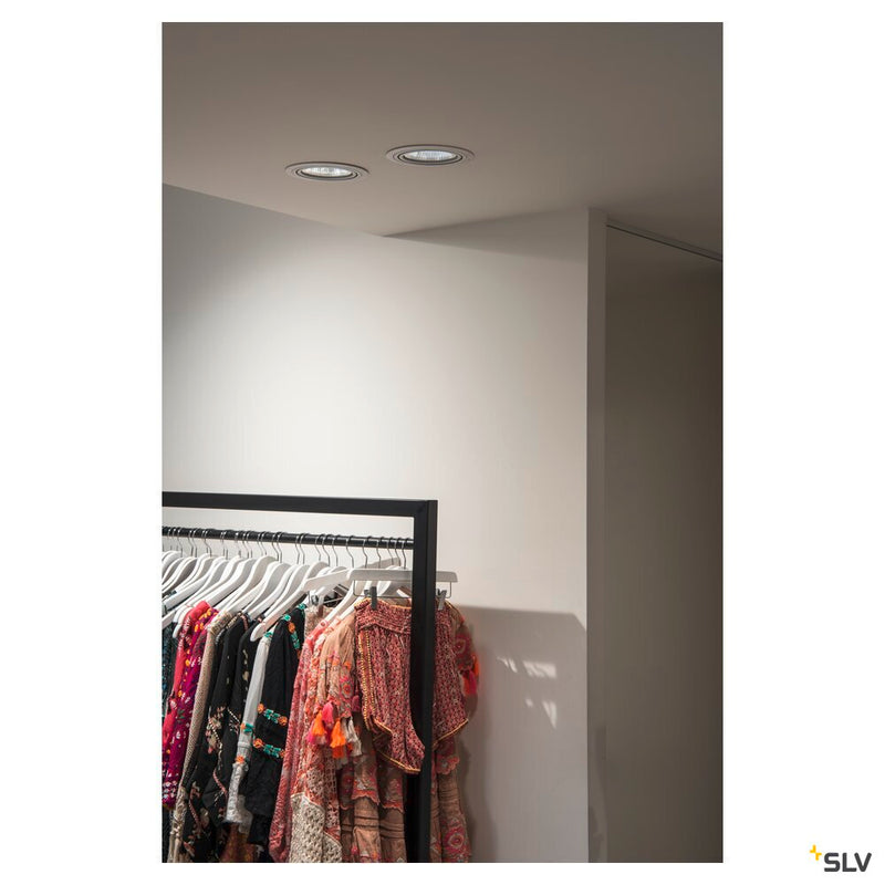 NEW TRIA 1 SET recessed fitting, LED, 3000K, round, white, 30°, 29W incl. driver, clip springs