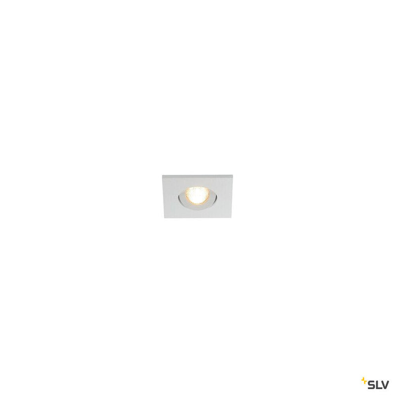 NEW TRIA MINI SET recessed fitting, Power LED, 3000K, square, matt white, 30°, incl. driver, clip springs