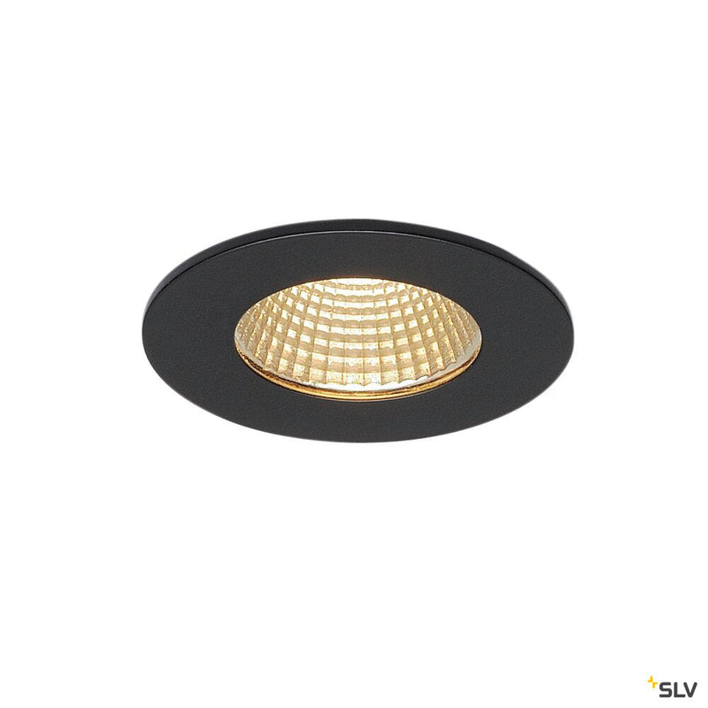 PATTA-I, recessed fitting, LED, 3000K, round, matt black, 38°, incl. driver