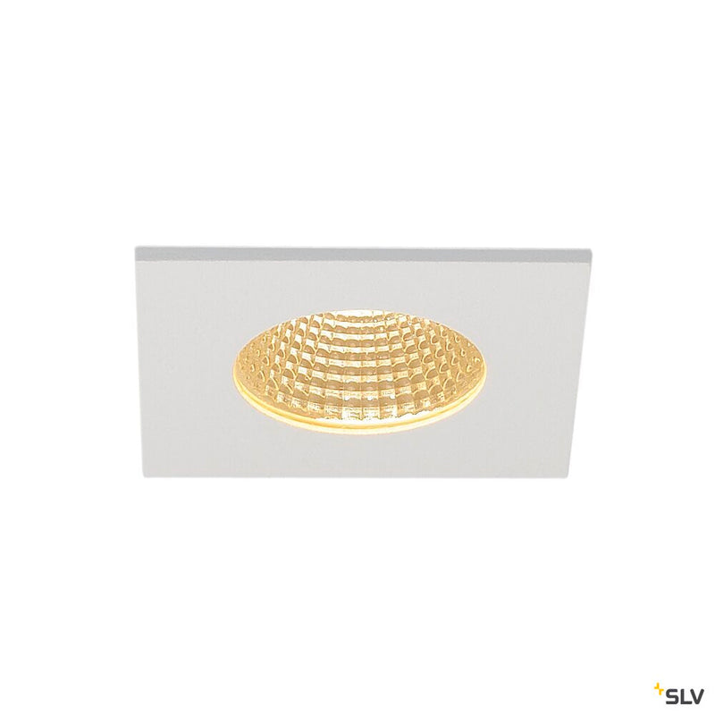 PATTA-I recessed fitting, LED, 3000K, square, matt white, 38°, incl. driver