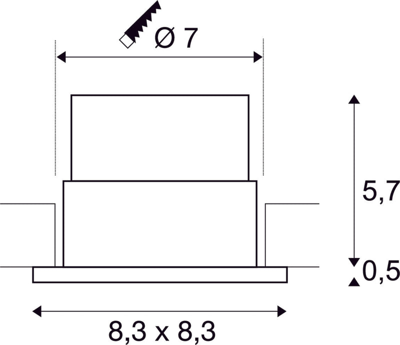 PATTA-F, recessed fitting, LED, 3000K, square, white, 38°, incl. driver