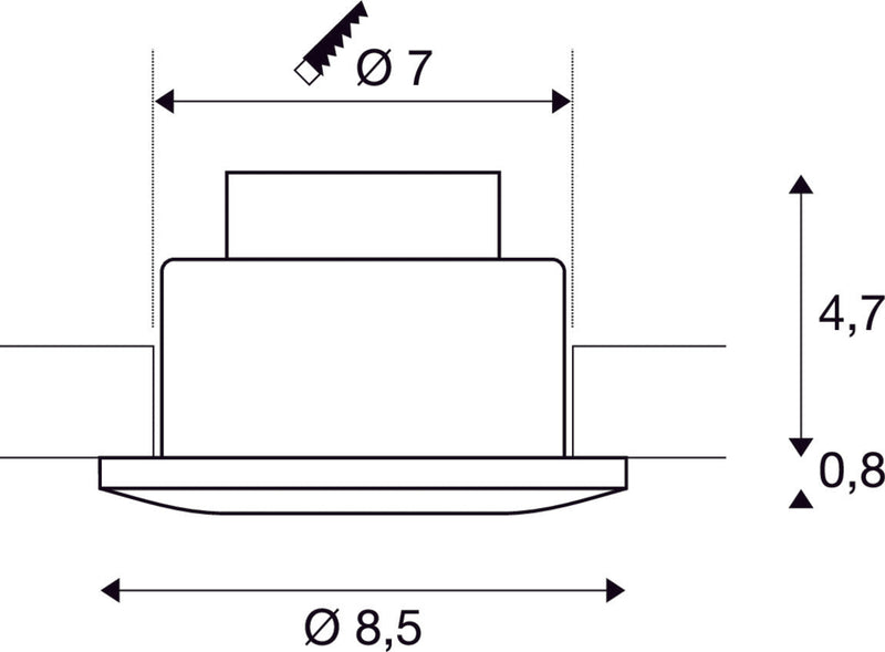 OUT 65, outdoor recessed ceiling light, LED, 3000K, round, black, 38°, 12W, incl. driver