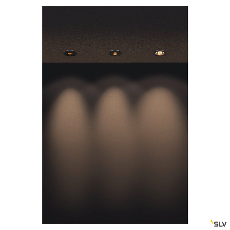 H-LIGHT 2, recessed fitting, LED, 2700K, oval, black, 20°, 11,5W, incl. driver, clip spring