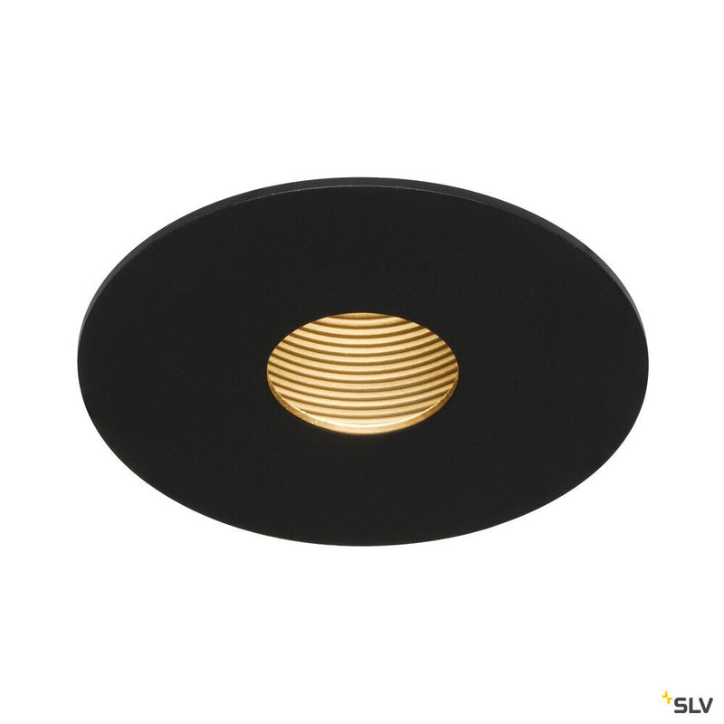 H-LIGHT 1, recessed fitting, LED, 2700K, round, black, 20°, 11,5W, incl. driver, clip spring