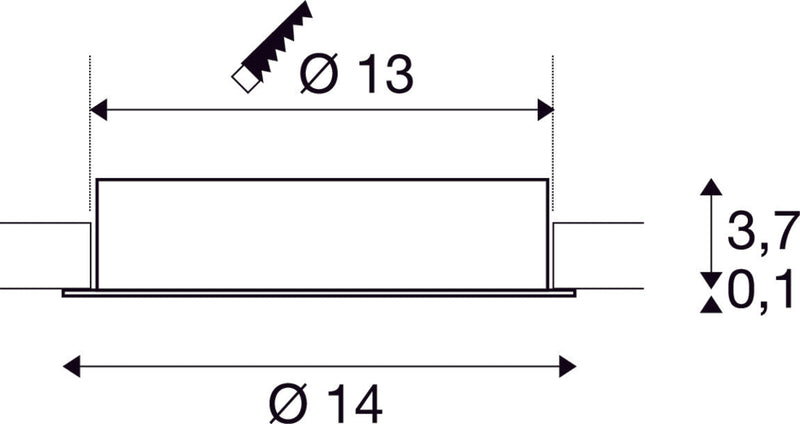 OCCULDAS 14, recessed fitting, LED, 3000K, indirect, white, 15W
