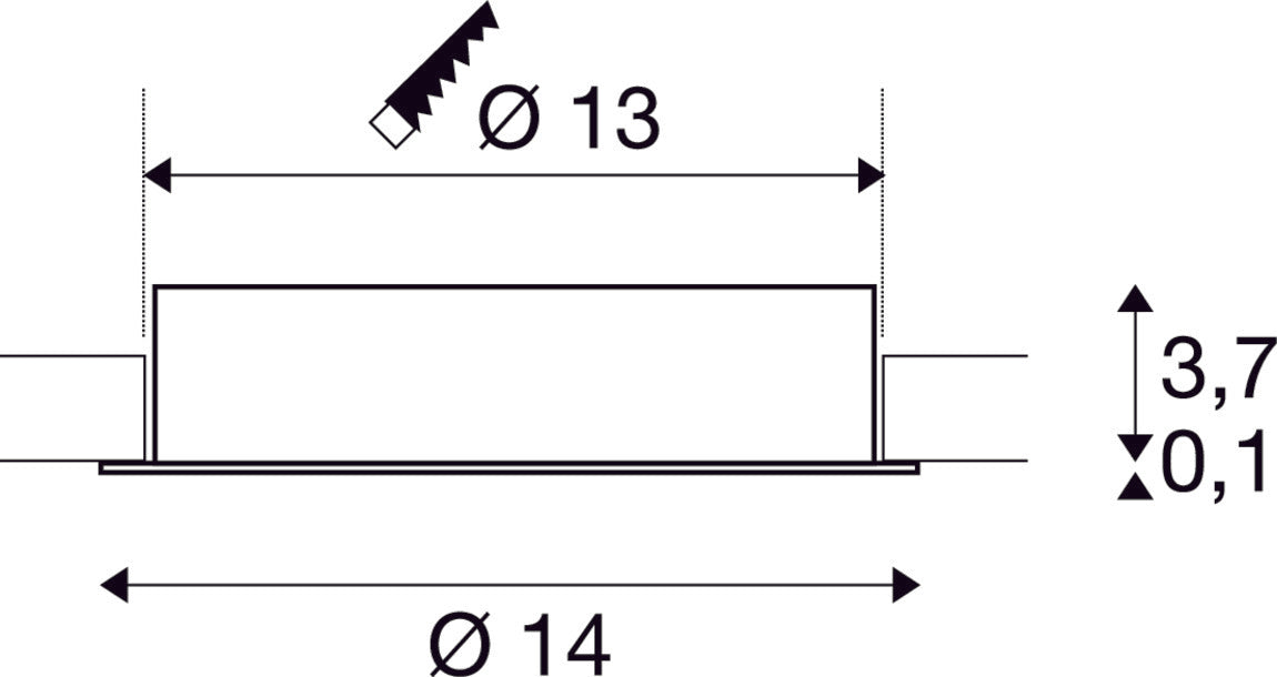 OCCULDAS 14, recessed fitting, LED, 3000K, indirect, white, 15W