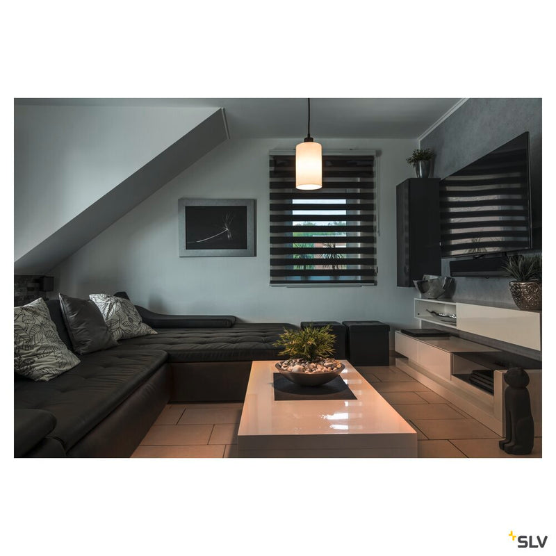 FENDA suspension, A60, black, without shade, without canopy, open cable, max. 60W