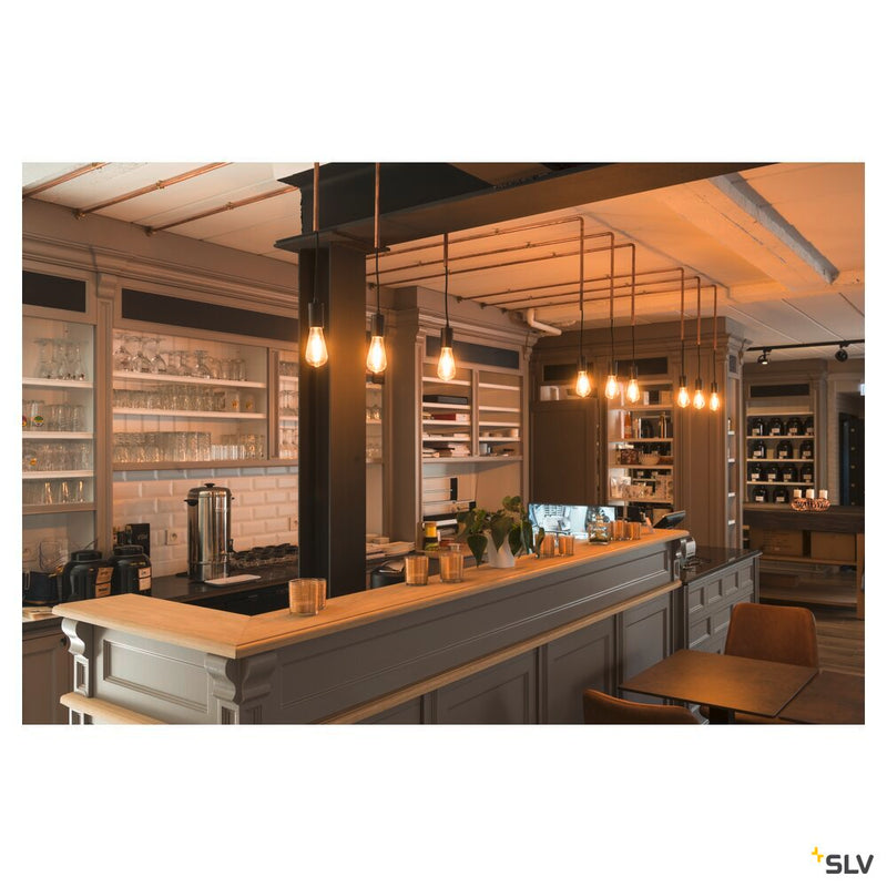 FITU, pendant, A60, round, black, 5m cable with open cable end, max. 60W