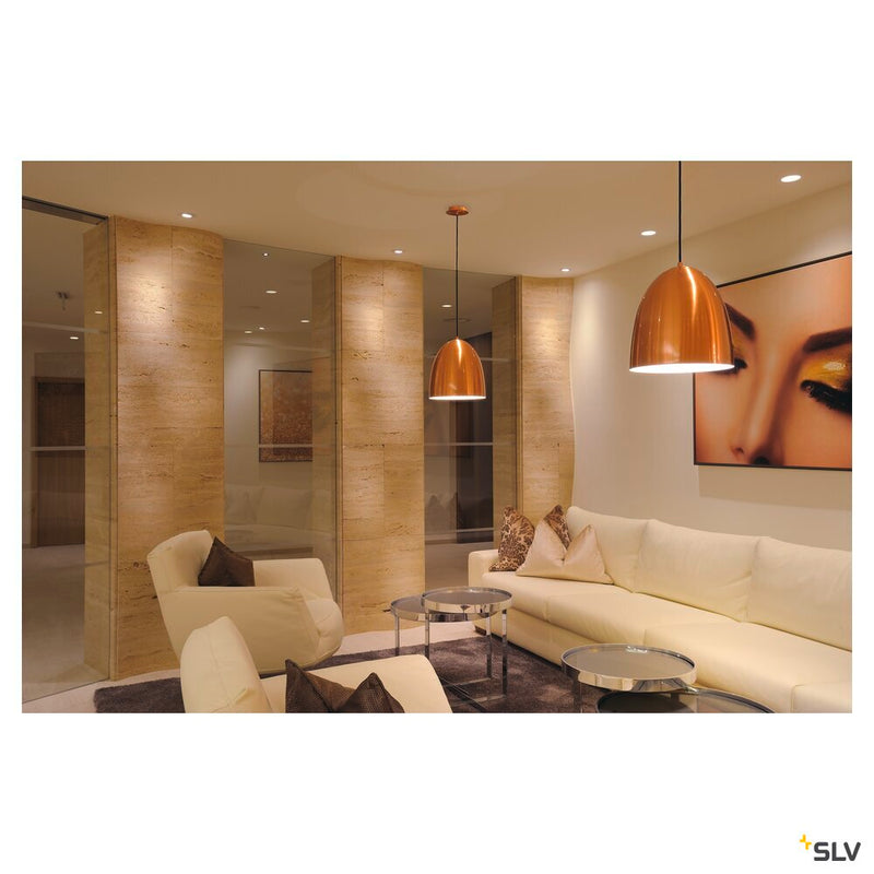 PARA CONE 30, pendant, TC-(D,H,T,Q)SE, round, brushed copper, Ø 30 cm, max. 60W