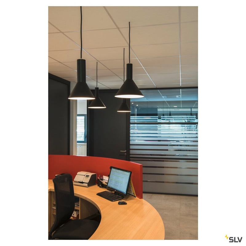 PHELIA, pendant, TC-(D,H,T,Q)SE, black, diameter/H 27.5/32 cm, max. 23W