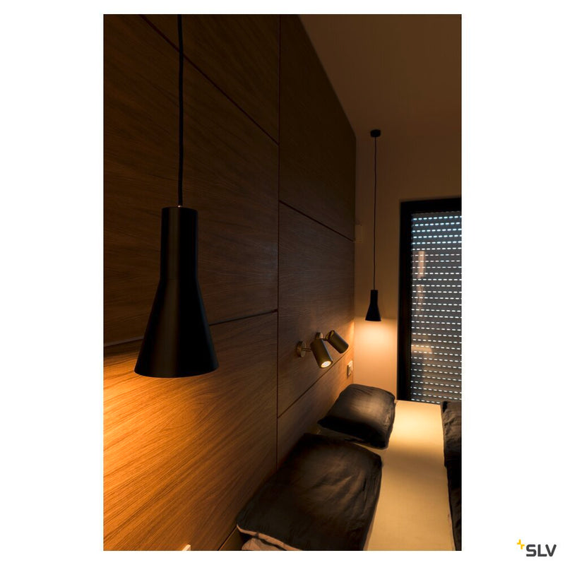 ENOLA_B, wall and ceiling light, spot, single-headed, QPAR51, brass, max. 50W