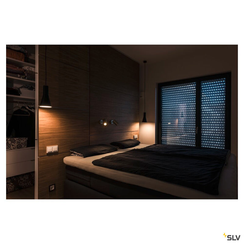 ENOLA_B, wall and ceiling light, spot, single-headed, QPAR51, brass, max. 50W