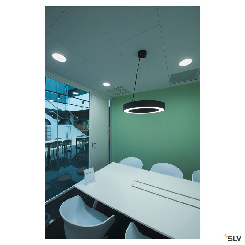 MEDO RING, pendant, LED, black, Ø 60 cm, incl. LED driver